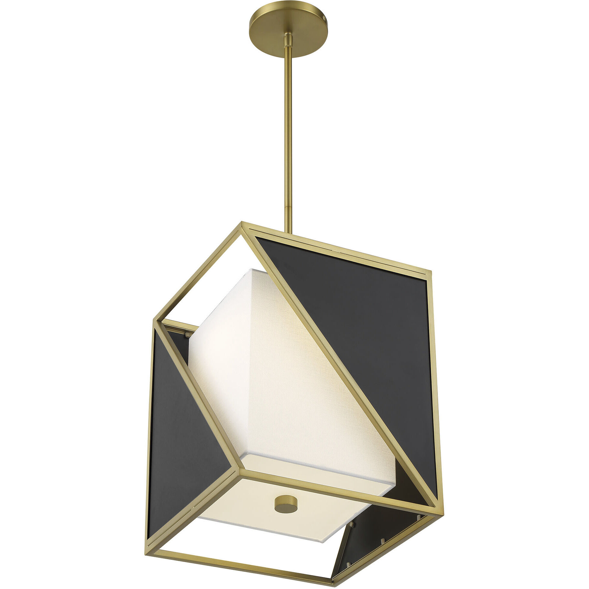 Aspect LED 12 inch Coal And Soft Brass Pendant Ceiling Light